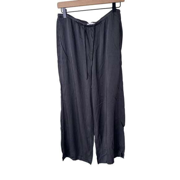 BELLA DAHL Ecovera Wide Leg PJ Pant & Short Sleeve Crewneck SET Medium - Picture 3 of 10